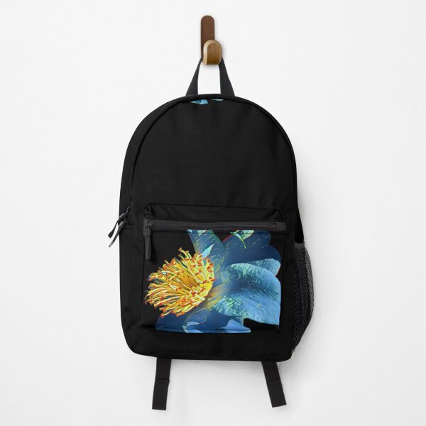 Item preview, Electric Blue Camellia Burst - Neon Botanical Art designed and sold by BalkanBloom.