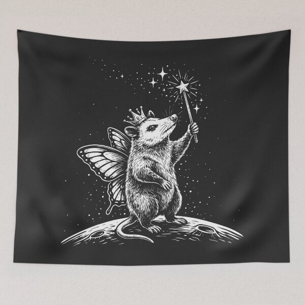 Item preview, Cute Fairy Opossum Whimsical Possum Cottagecore Fantasy designed and sold by Y-Vibes.