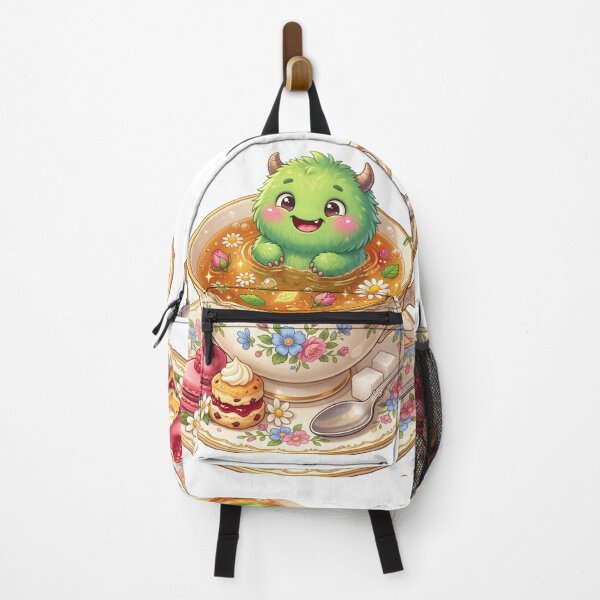 Item preview, Smiling monster relaxing in teacup designed and sold by kidoramagic.