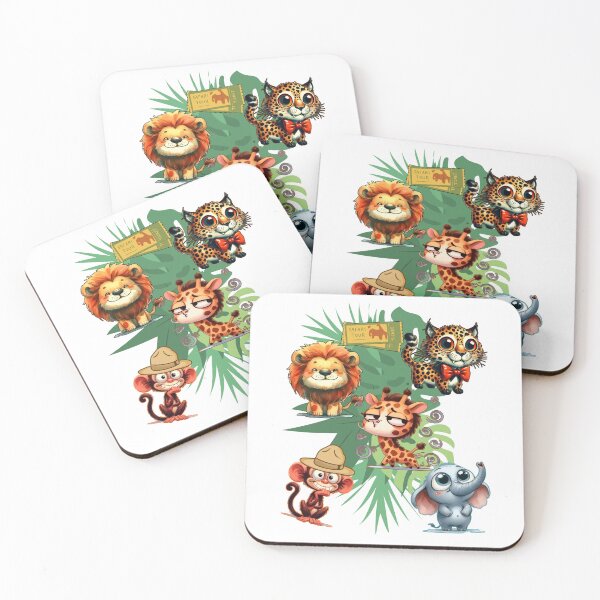 Item preview, Cute Safari Summer Animals Kawaii Jungle Adventure designed and sold by Szpaku desart .