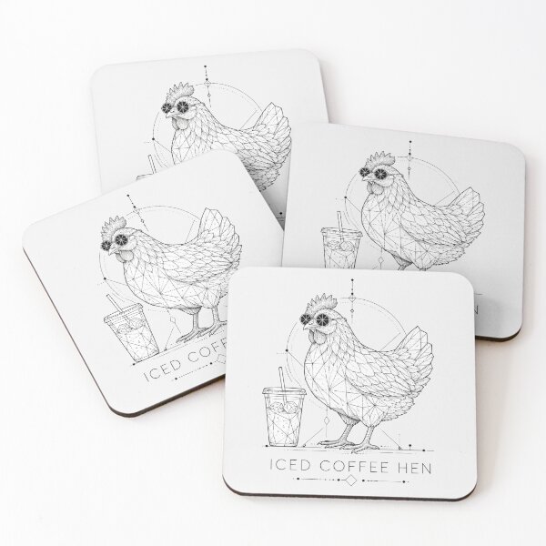 Item preview, Iced Coffee Hen Minimalist Line Art Funny Coffee Quote Gift for Coffee Lovers designed and sold by Nightarel.