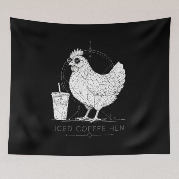 Item preview, Iced Coffee Hen Minimalist Line Art Funny Coffee Quote Gift for Coffee Lovers designed and sold by Nightarel.