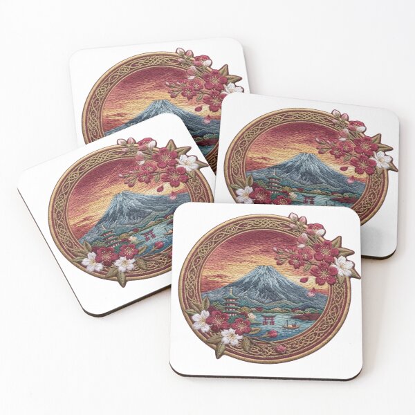 Item preview, Dramatic Sunset Mt Fuji Torii Gate Patch designed and sold by dcdjapan.