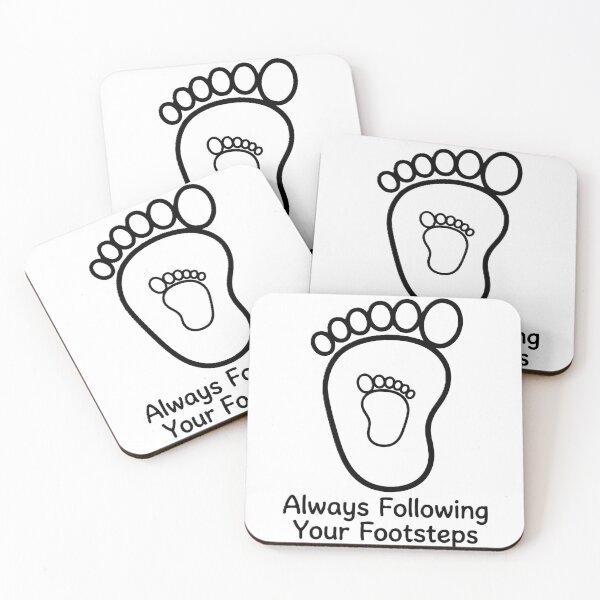 Item preview, Always Following Your Footsteps – Parent & Baby Footprint Vector Art designed and sold by MY-Top-Shop.