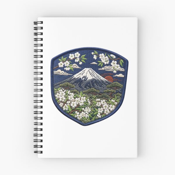 Item preview, Elegant White Oshima Sakura Mt Fuji Patch designed and sold by dcdjapan.