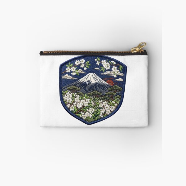 Item preview, Elegant White Oshima Sakura Mt Fuji Patch designed and sold by dcdjapan.