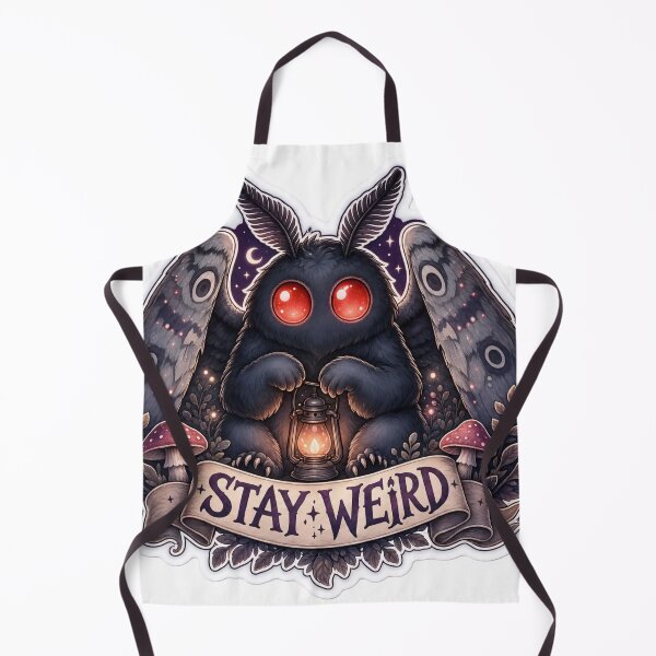 Item preview, Cute Mothman Stay Weird Glowing Red Eyes Plum Purple designed and sold by StickyGuys.