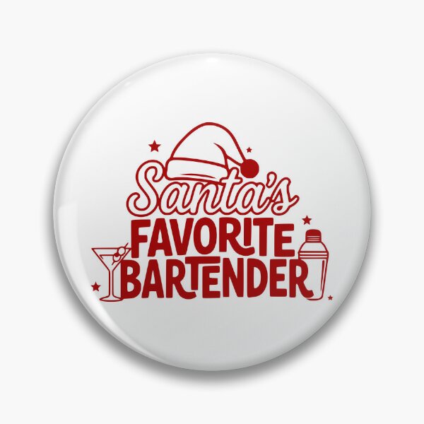 Item preview, Santa’s Favorite Bartender designed and sold by theartfulaspie.