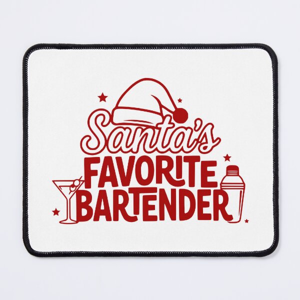 Item preview, Santa’s Favorite Bartender designed and sold by theartfulaspie.
