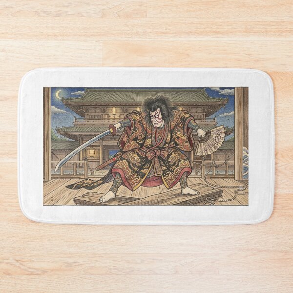 Item preview, Dynamic Kabuki Warrior Colored Pencil Drawing designed and sold by dcdjapan.