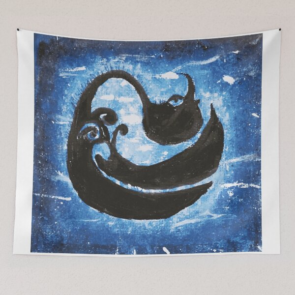 Item preview, Blue Coiled Dragon Yin-Yang Design designed and sold by NoxArtis.
