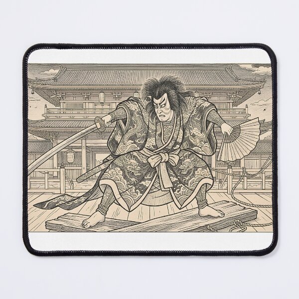 Item preview, Dynamic Kabuki Warrior Colored Pencil Drawing designed and sold by dcdjapan.