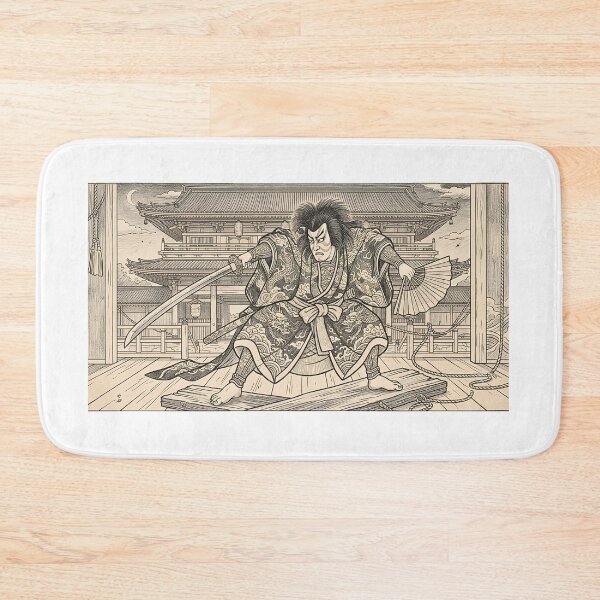 Item preview, Dynamic Kabuki Warrior Colored Pencil Drawing designed and sold by dcdjapan.