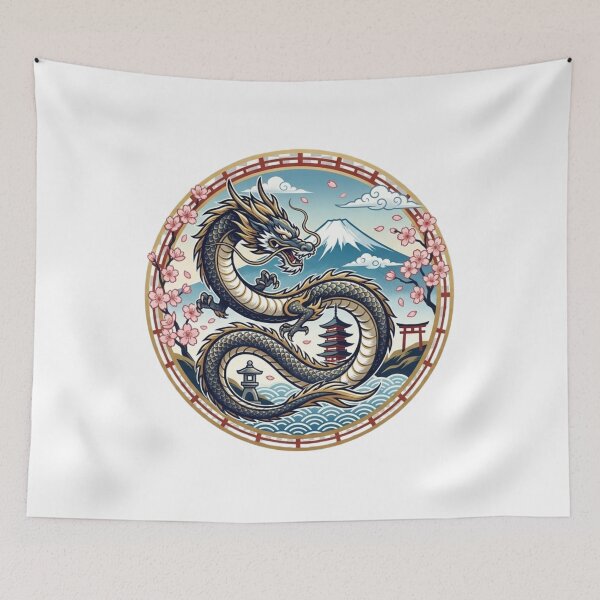 Item preview, Traditional Japanese Dragon Emblem designed and sold by dcdjapan.