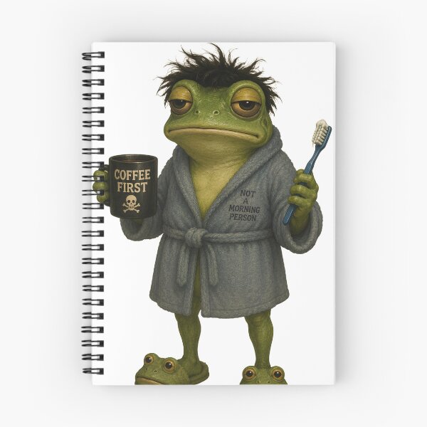 Item preview, Grumpy Morning Frog designed and sold by SurrealSproutz.