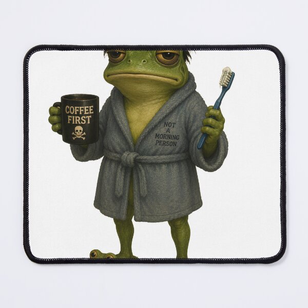 Item preview, Grumpy Morning Frog designed and sold by SurrealSproutz.