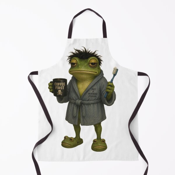 Item preview, Grumpy Morning Frog designed and sold by SurrealSproutz.