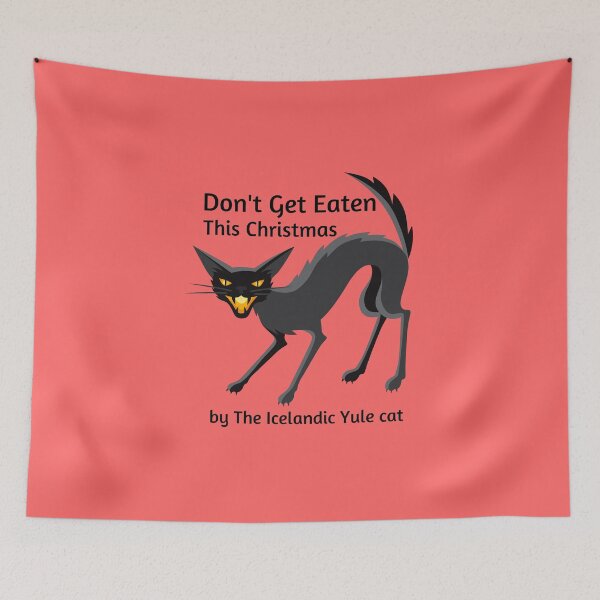Item preview, Don't get eaten this Christmas by the Icelandic Yule Cat designed and sold by GaflariDesign.
