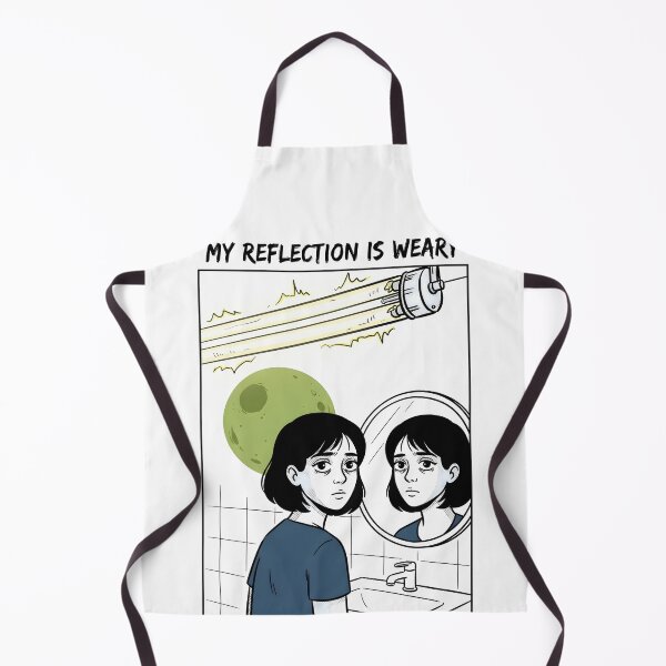 Item preview, Weary Reflection Bathroom Mirror Minimalist Poster designed and sold by DuckOddity.