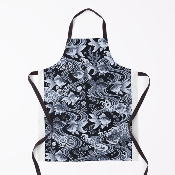 Item preview, Vibrant Traditional Japanese Goldfish and Waves Pattern designed and sold by dcdjapan.