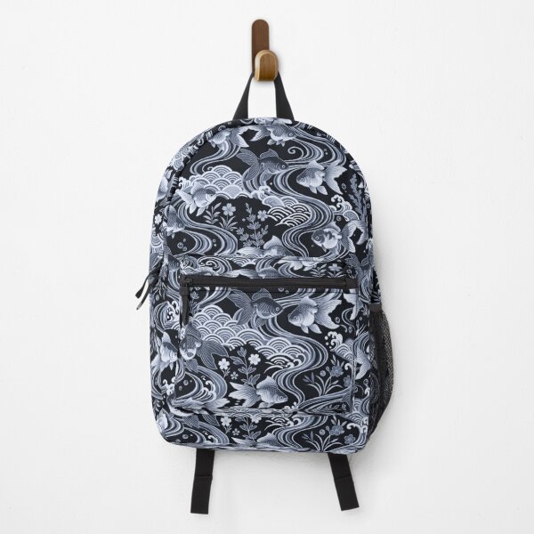Item preview, Vibrant Traditional Japanese Goldfish and Waves Pattern designed and sold by dcdjapan.