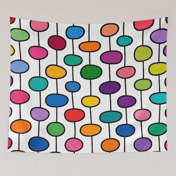 Item preview, Retro Mid Century Modern Colorful Bead Pattern designed and sold by Far Out Goods.