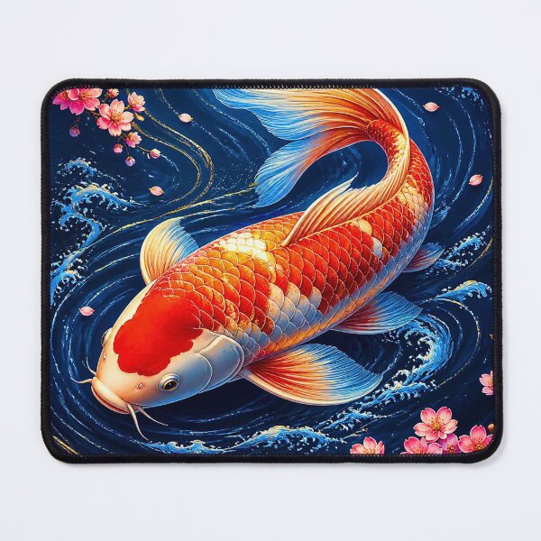 Item preview, Japanese Koi Fish with Cherry Blossoms Ukiyo-e designed and sold by dcdjapan.