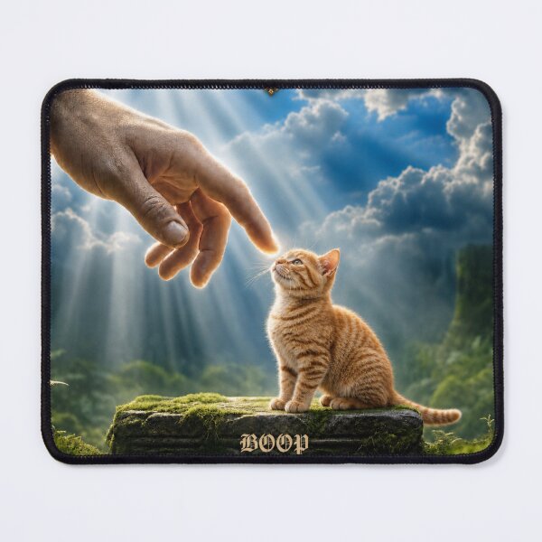 Item preview, The Creation of Cat Funny Orange Tabby Boop designed and sold by Feral Kitty Design Studio, LLC.