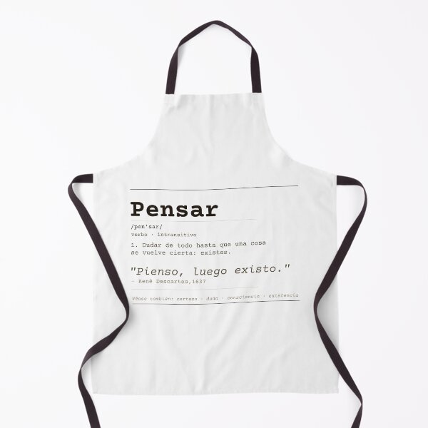 Item preview, I think, therefore I am. Descartes, clear Spanish dictionary designed and sold by Will-to-Power.