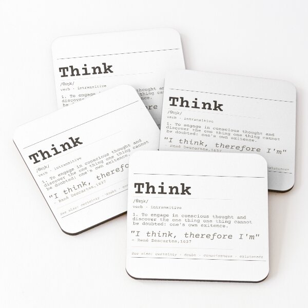 Item preview, I think, therefore I am. Descartes, clear English dictionary designed and sold by Will-to-Power.