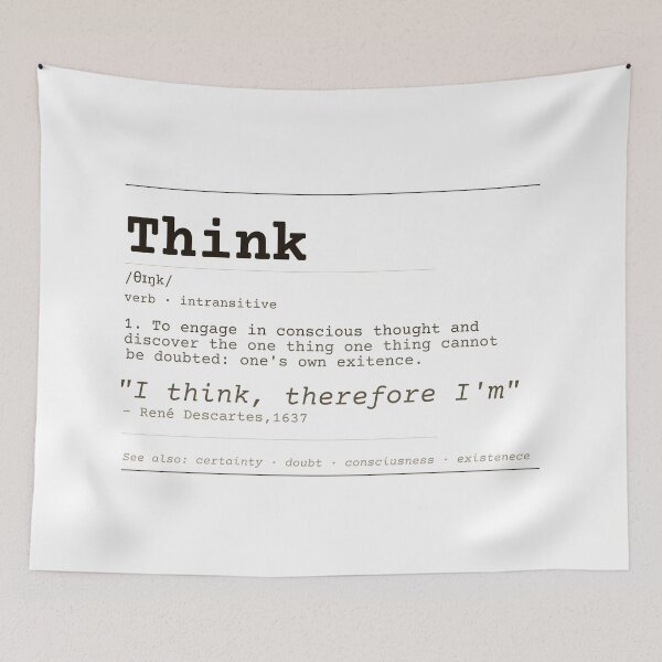 Item preview, I think, therefore I am. Descartes, clear English dictionary designed and sold by Will-to-Power.