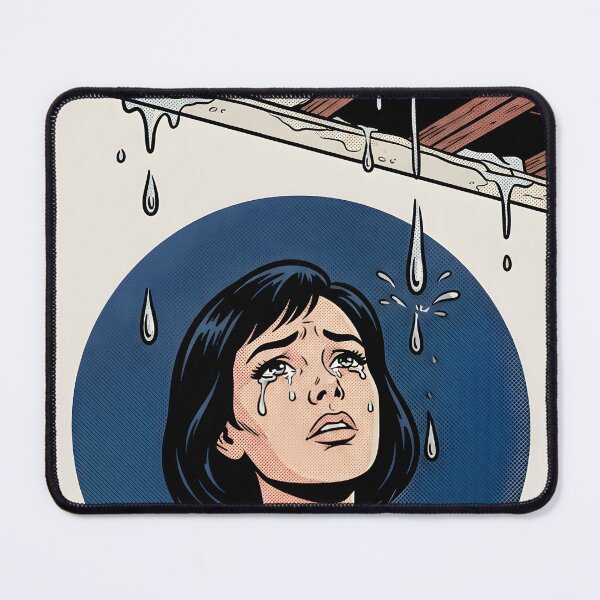 Item preview, Leaking Ceiling Teary Eyes Dark Comic Poster designed and sold by DuckOddity.