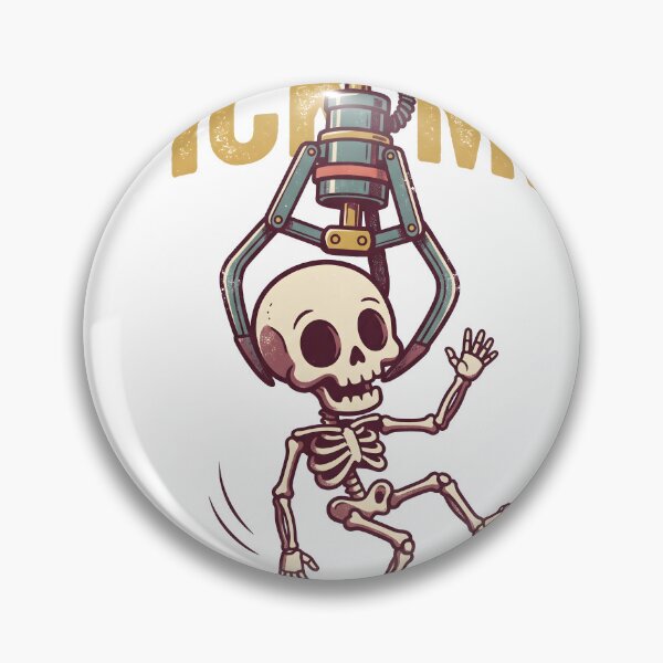 Item preview, Skeleton Dangling from Arcade Claw Machine Over Colorful Prize Balls designed and sold by MisteryDesigner.