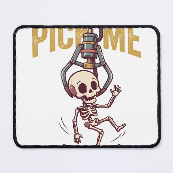 Item preview, Skeleton Dangling from Arcade Claw Machine Over Colorful Prize Balls designed and sold by MisteryDesigner.