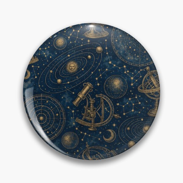 Item preview, Antique Astronomy Charts And Constellations Dark Academia Seamless Pattern Storm Blue designed and sold by StickyGuys.