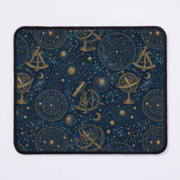 Item preview, Antique Astronomy Charts And Constellations Dark Academia Seamless Pattern Storm Blue designed and sold by StickyGuys.