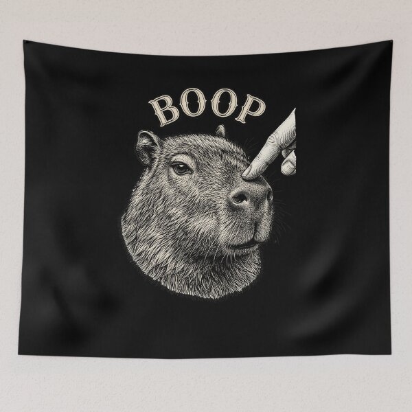 Item preview, Capybara Boop Funny Animal Line Art designed and sold by snowry.