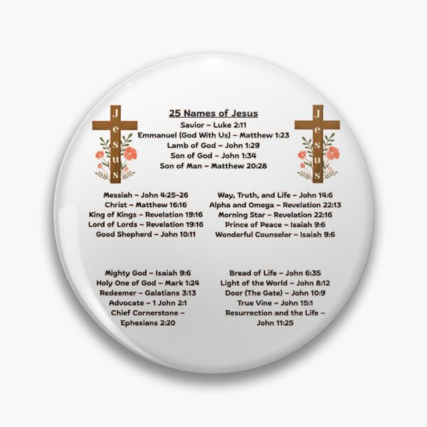 Item preview, 25 Names of Jesus designed and sold by tellit24seven.