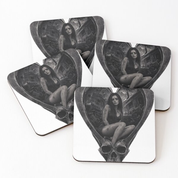 Item preview, Gothic woman sitting inside a dark heart shape as transparent PNG designed and sold by Creative88Art.