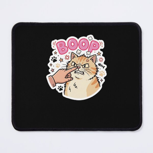 Item preview, BOOP Funny Angry Cat Nose Poke Feline Humor designed and sold by snowry.