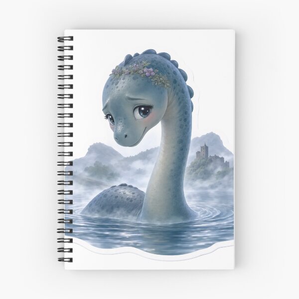 Item preview, Cute Loch Ness Monster Peeking From Misty Waves Storm Blue designed and sold by StickyGuys.