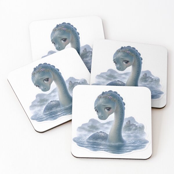 Item preview, Cute Loch Ness Monster Peeking From Misty Waves Storm Blue designed and sold by StickyGuys.