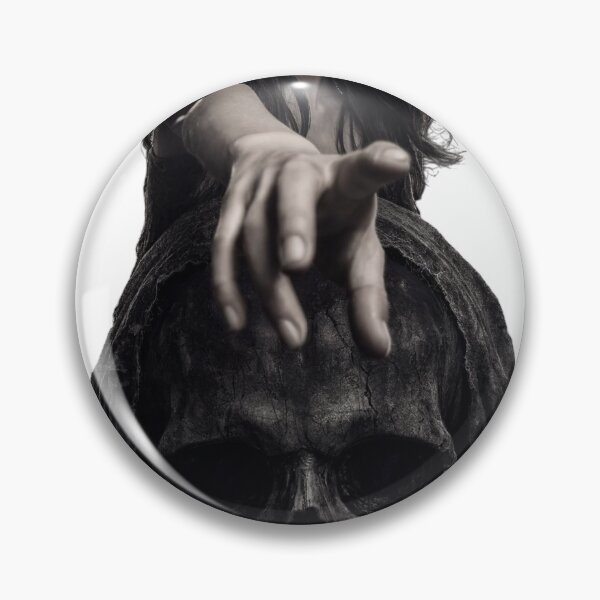 Item preview, Woman reaching out hand from dark skull frame as isolated object designed and sold by Creative88Art.