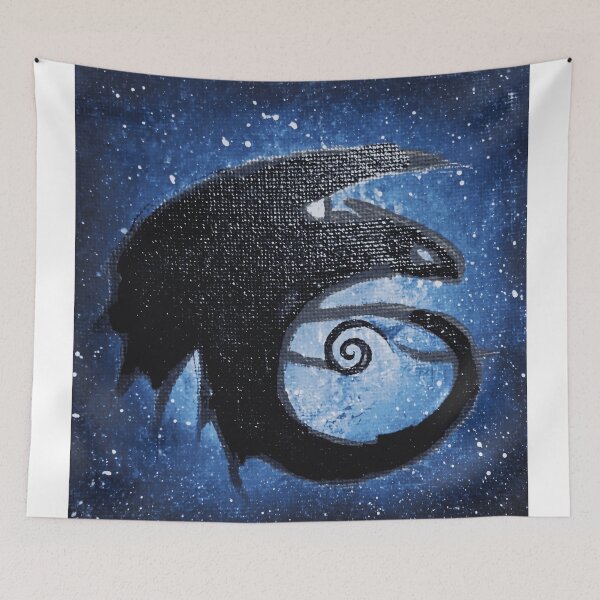 Item preview, Deep Blue Space Dragon Spiral Tail designed and sold by NoxArtis.