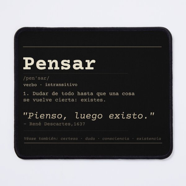 Item preview, I think, therefore I am. Descartes, obscure Spanish dictionary designed and sold by Will-to-Power.
