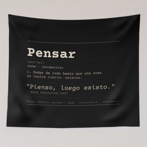 Item preview, I think, therefore I am. Descartes, obscure Spanish dictionary designed and sold by Will-to-Power.