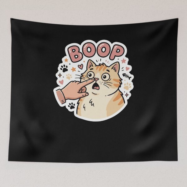 Item preview, BOOP Funny Cat Nose Poke Feline Pet Lover designed and sold by snowry.
