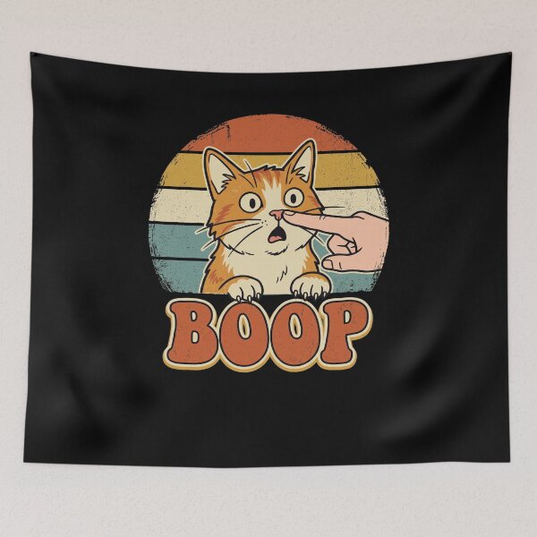 Item preview, BOOP Funny Cat Nose Tap Retro Vintage Feline designed and sold by snowry.