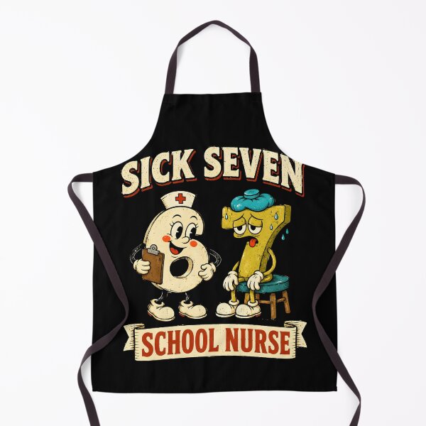 Item preview, Sick Seven School Nurse 6-7 Number Pun designed and sold by Victor Shadehorn.