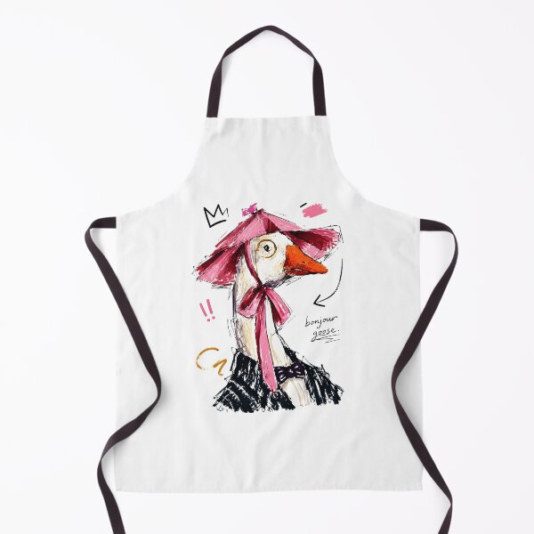 Item preview, Bonjour Goose! Elegant Goose with Monocle & Bow – Hand-Drawn Art designed and sold by RamyGallery.